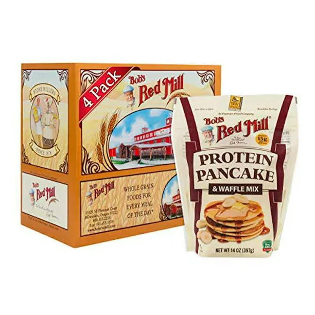 (4 Pack)Bob's Red Mill Protein Pancake & Waffle Mix, 14 Oz