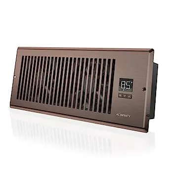 AC Infinity AIRTAP T4, Quiet Register Booster Fan with Thermostat Control. Heating Cooling AC Vent. Fits 4” x 12” Register Holes.