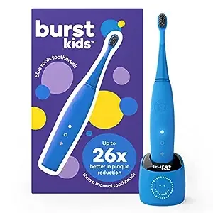 BURSTkids Sonic Toothbrush, Blue Rechargeable Electric Toothbrush