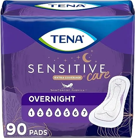 TENA Intimates Bladder Control & Postpartum for Women Incontinence Pads - Overnight Absorbency - Extra Coverage