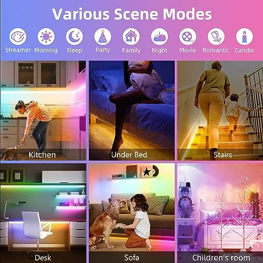 HUemihui Motion Activated Under Bed Light Strips