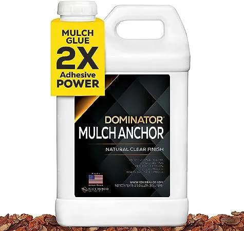 New Sealed Dominator Mulch Anchor Stabilizer 2.5 Gallons Natural Clear Finish