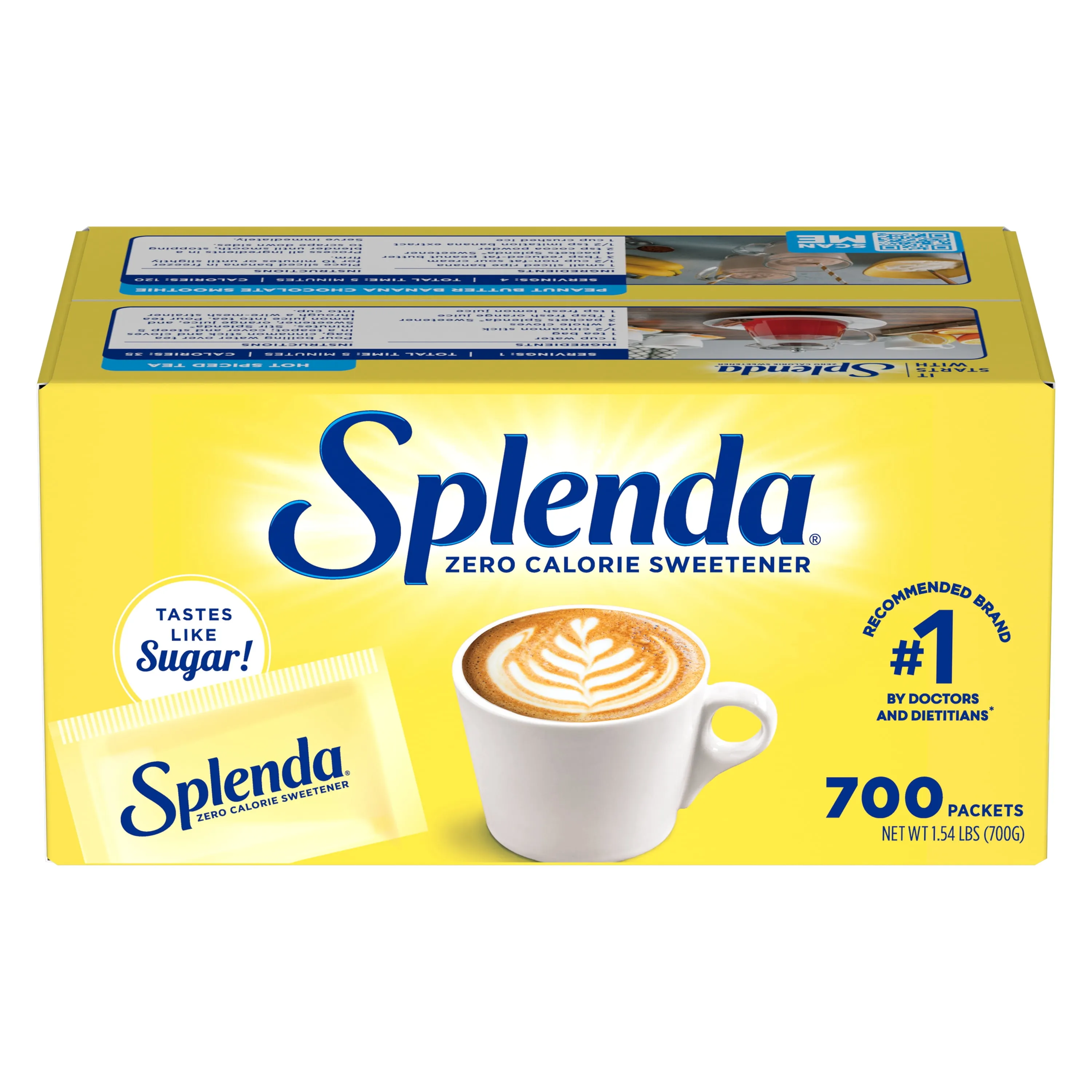 Splenda Zero Calorie Sweetener Packets, 700 CT