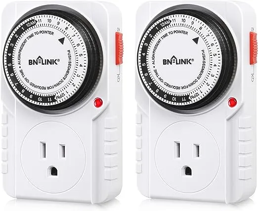 BN-LINK 24 Hour Plug-in Mechanical Timer