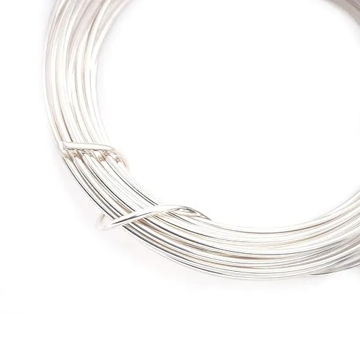 12 Gauge, 925 Sterling Silver Wire (Round) Half Hard Made in USA - 5ft by Craft Wire