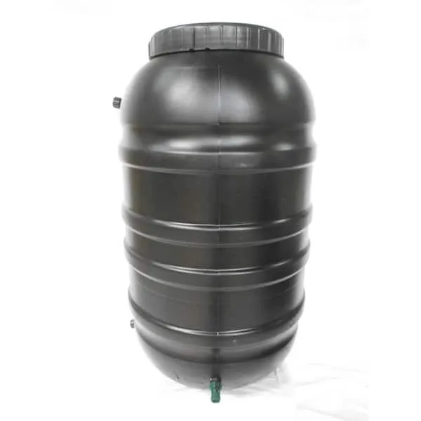 Rain Barrel 55 Gallon Water Storage Heavy Duty Screening BPA Free Black