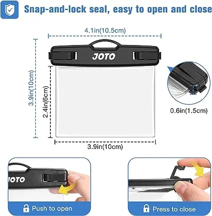 JOTO 2 Pack Waterproof Car Key FOB Case with Lanyard for Swimming Surfing, Small Waterproof Wallet Dry Bag for Money Credit ID Card Cash Coins