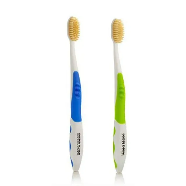 Mouthwatchers Antimicrobial Floss Bristle Silver Toothbrush Adult 2