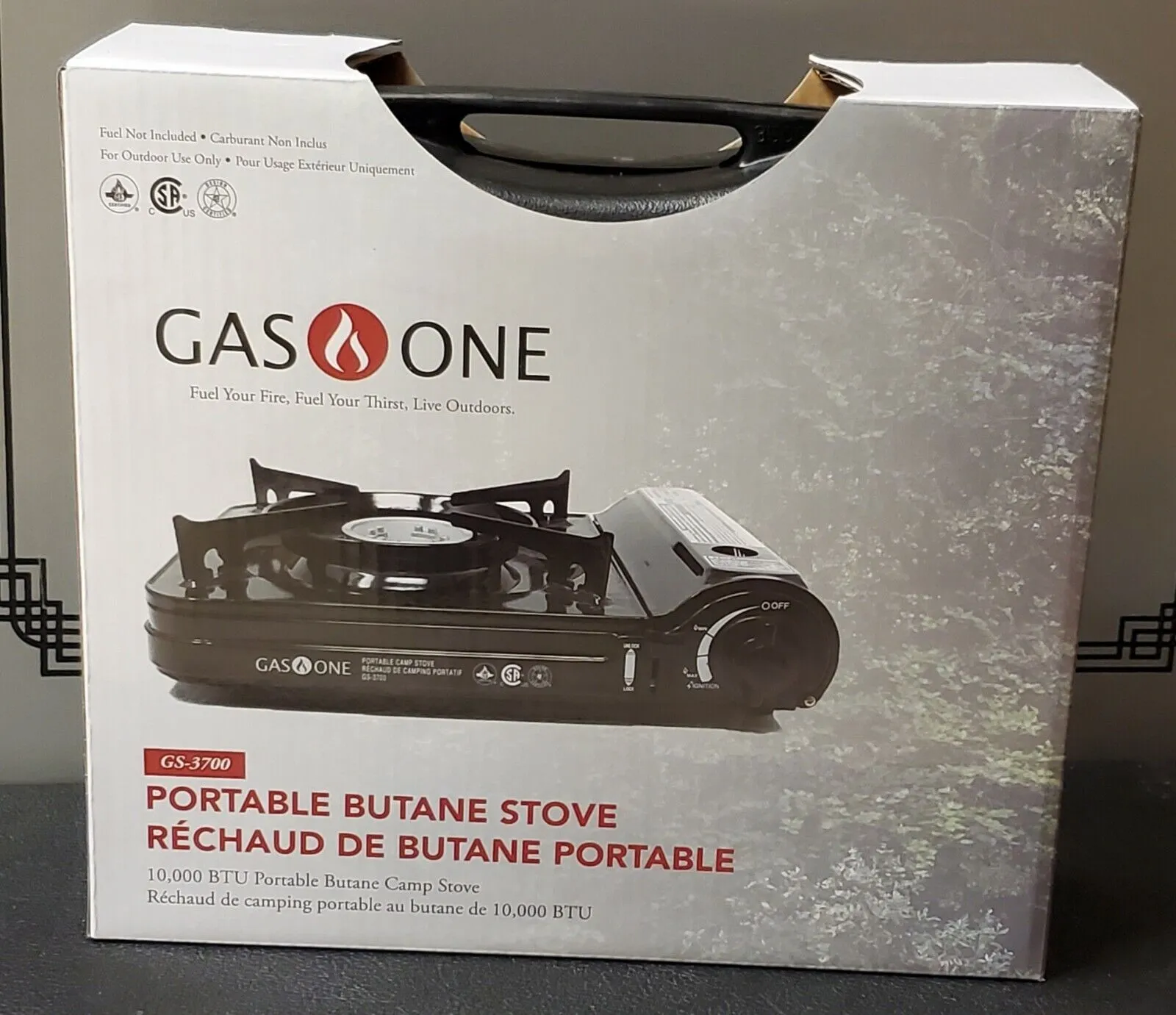 NEW GAS ONE 10,000 BTU Portable Butane Gas Stove with Carrying Case GS-3700 CSA