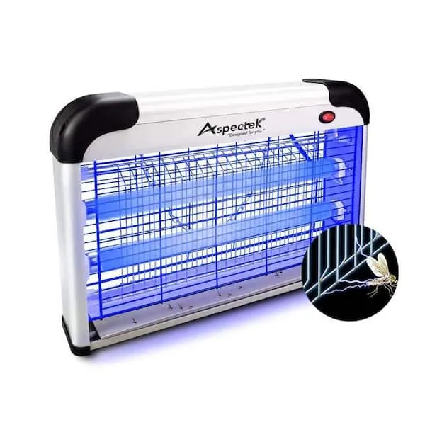 Aspectek 20W Electric Indoor Bug Zapper, Mosquito, Moth, Wasp, Insect silver 