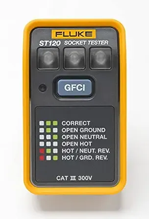 Fluke - LED - GFCI Circuit Tester Receptacle - 125 Volt - ST120+