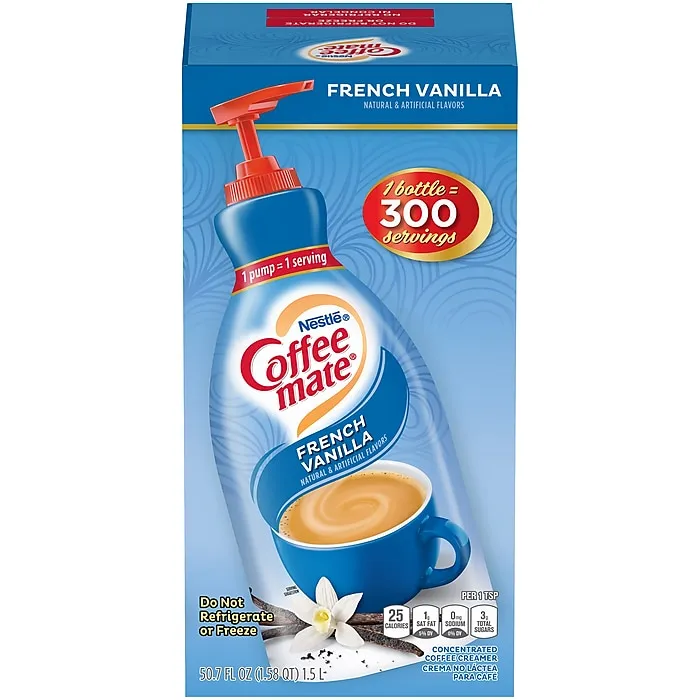 Coffee-mate French Vanilla Liquid Creamer, 50.7 Oz. (77911)