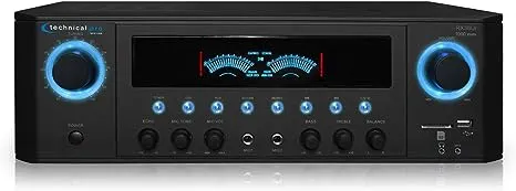 Professional Home Stereo Receiver with SD Card, USB, and MP3 (Aux) Inputs, 1000