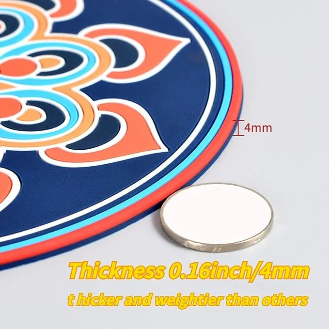 Trivets For Hot Pots And Pans Vintage Ethnic Floral Mandala Silicone Pot Holders