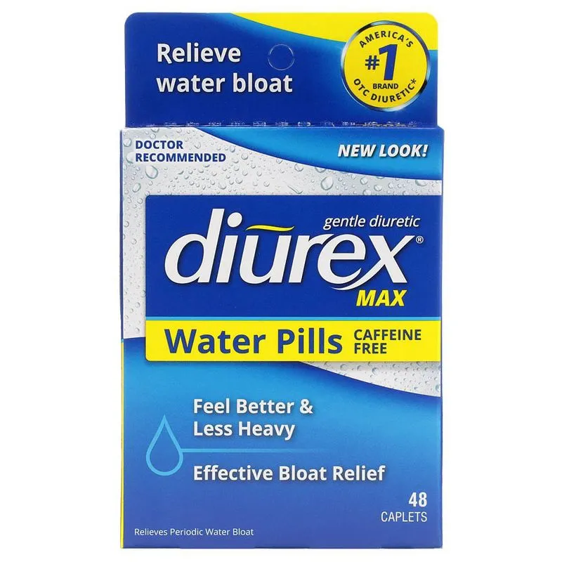 Diurex Max Water Caplets, Maximum Strength, Value Size - 48 caplets