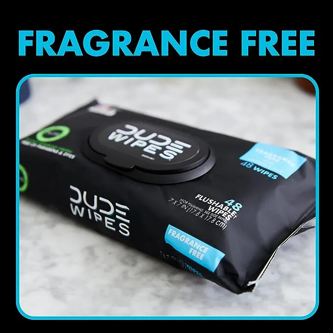 DUDE Wipes Flushable Adult Wipes with DUDE Bombs Toilet Spray