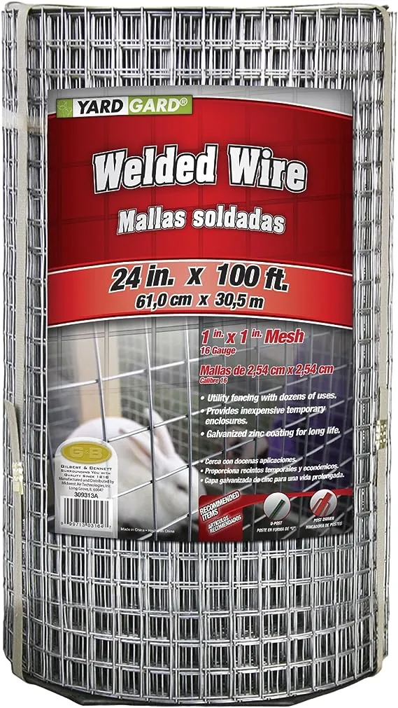 Yard Gard Mesh Galvanized Welded Wire, Silver