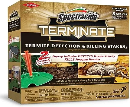 Spectracide Terminate Termite Detection and Killing Stakes, Refill, 5 Count