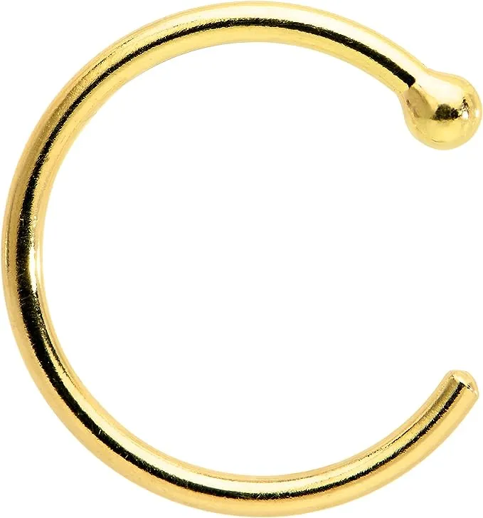 Body Candy Women's 18K Yellow Gold Nose Ring