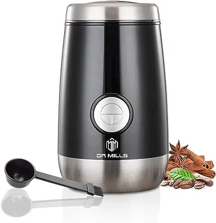 DR MILLS DM-7445 Coffee Grinder Electric Grinder Spice and Herb Grinder, Blade &amp;