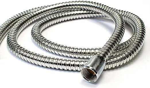 HotelSpa 5 to 7 Foot Extra Long Stretchable Stainless Steel Shower Hose Stretches to