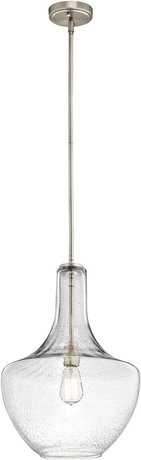 Kichler Lighting Everly Brushed Nickel One Light Pendant 42046NICS