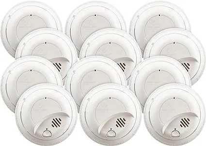 First Alert 9120B Smoke Detector, Hardwired Alarm with Battery Backup, 6-Pack