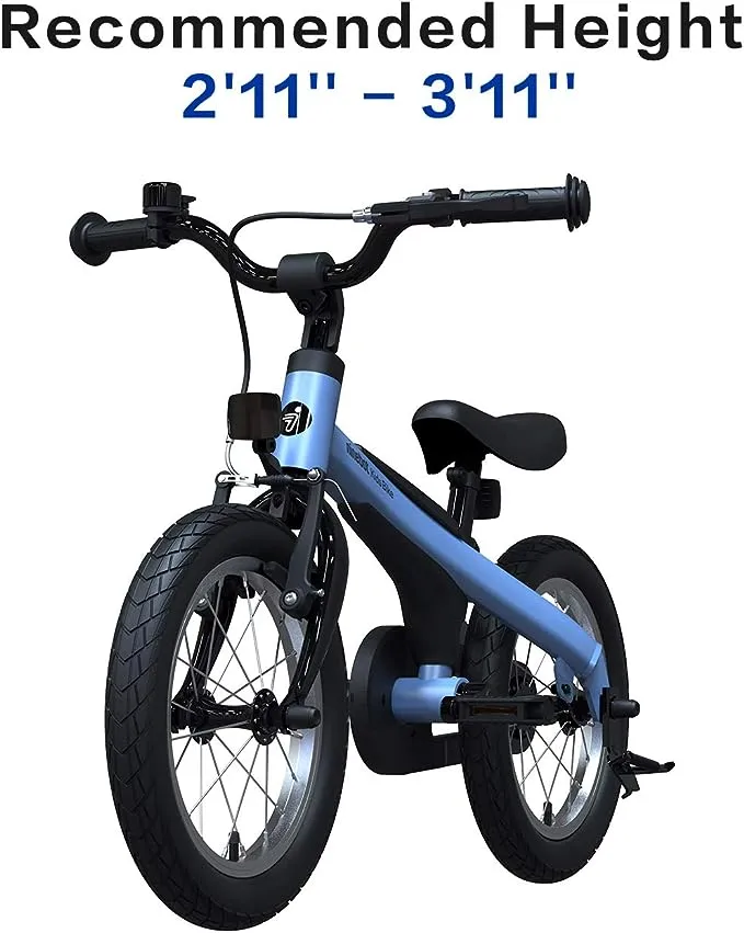 Segway Ninebot Kid’s Bike for Boys and Girls, 14 inch with Training Wheels, Blue