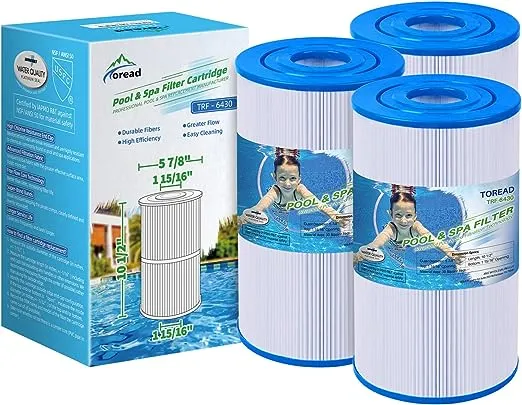 TOREAD Watkins 31489 Replacement Filter, Compatible Pleatco PWK30, Unicel C-6430, Filbur FC-3915, P/N0969601, 71825, 73178, 73250, 30 sq. ft. Hot Spring Spa Filter, 3 Pack