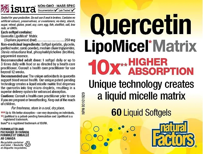 Natural Factors LipoMicel Matrix Quercetin