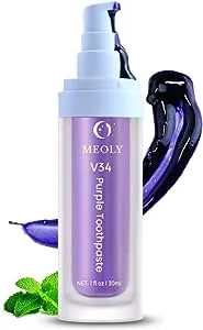 Purple Toothpaste for Teeth Whitening - Premium Whitener, Non-Abrasive, Color Corrector - Tooth Stain Removal, Teeth Whitening Kit, Whitening Toothpaste for Adults (Purple)