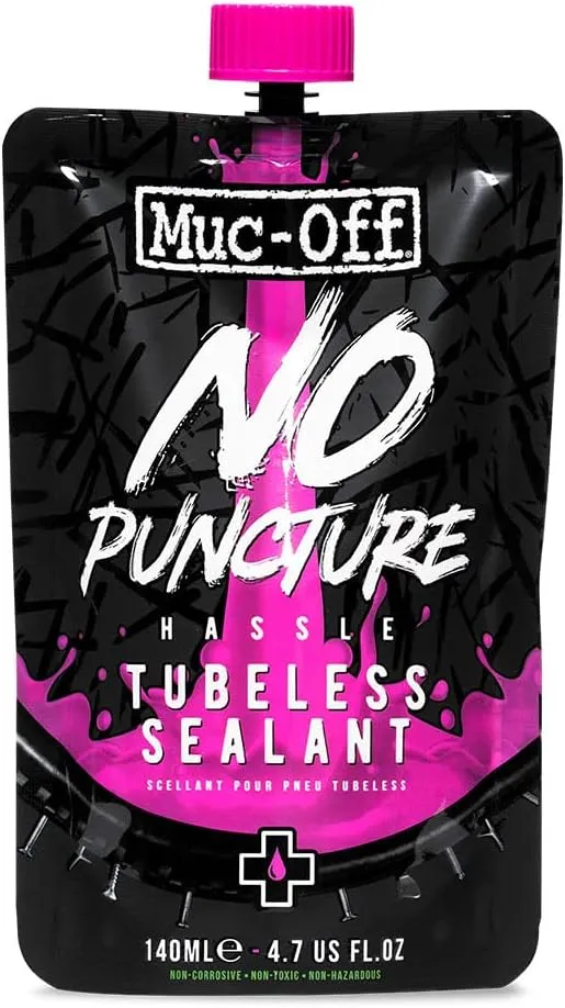 Muc Off No Puncture Hassle Tubeless Sealant - Advanced Bicycle Tyre Sealant with UV Tracer Dye That Seals Tears and Holes Up to 6mm