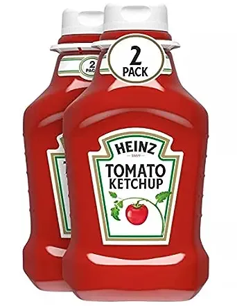 Concession Essentials Heinz Tomato Ketchup 88 Ounces Two 44 oz Plastic Squeeze Bottles CE 44oz Ketchup 2 Pack