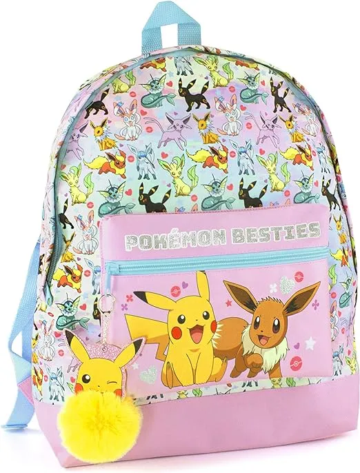 Pokemon Multicoloured Front Print Backpack (Girls) 5056210161203 | eBay