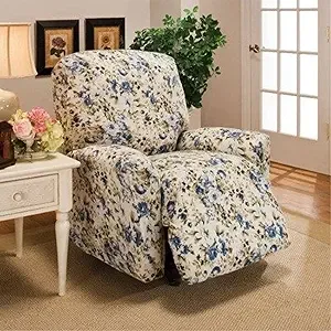 Madison - JER-LGRECL-BLFL Jersey Large Recliner Slipcover, Blue