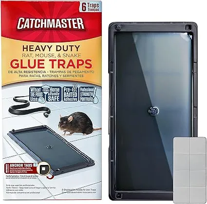 Catchmaster Baited Rat, Mouse and Snake Glue Traps - 12 Glue Trays