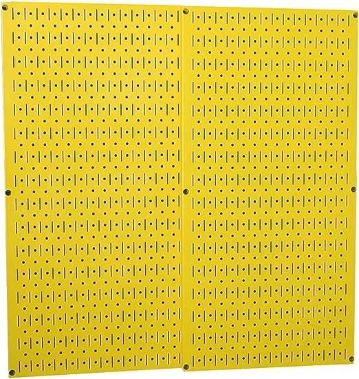 32 in. x 32 in. Overall Size Black Metal Pegboard Pack with Two 32 in. x 16 in. Pegboards