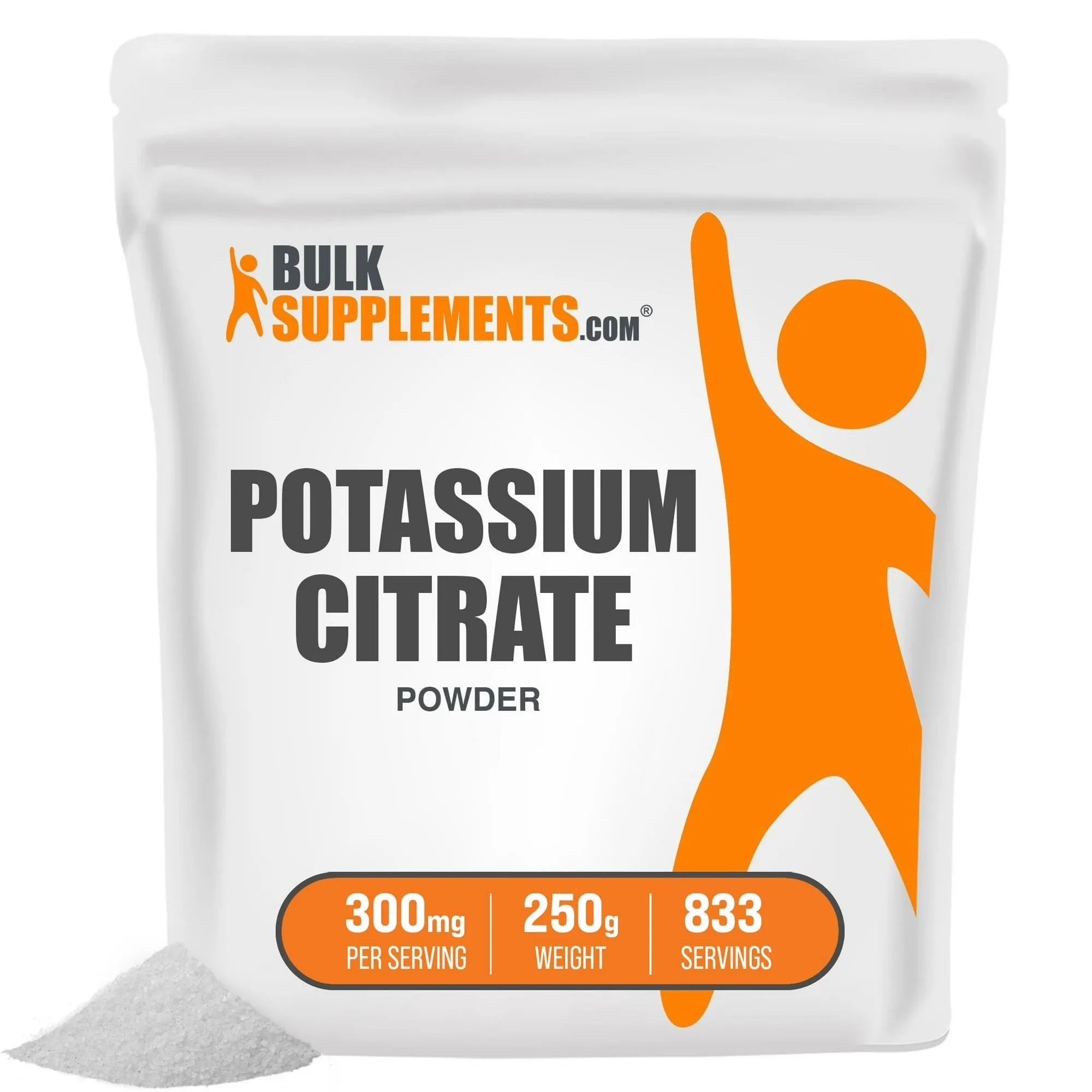 BulkSupplements.com Potassium Citrate Powder, 300mg - Electrolyte Supplement (100G - 333 Servings)