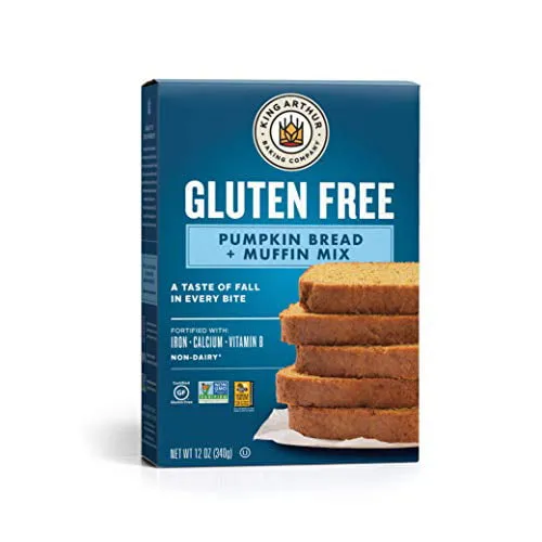 King Arthur, Gluten Free Pumpkin Bread + Muffin Mix, 12 Ounce (Pack of 1)