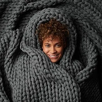 Bearaby Organic Cotton Weighted Knit Blanket