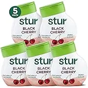 Stur Naturalmente Flaco Agua Líquida de Cereza Negra Potenciador, 1.42 fl oz