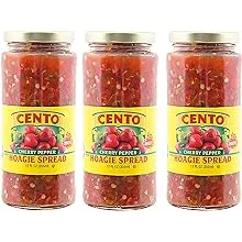 Cento Diced Hot Cherry Pepper Hoagie Spread, 12 fl oz (Pack of 3)