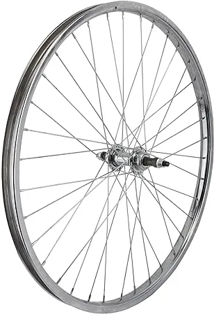 Wheel Master Rear Bicycle Wheel 26 x 1.75/2.125 36H, Steel Bolt On, Chrome with Chrome Spokes, Freewheel 5/6/7 SPD