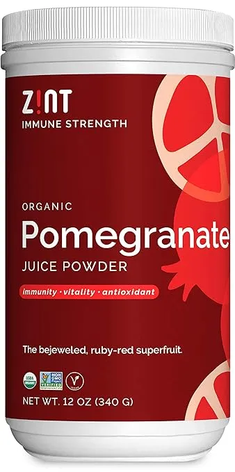 Zint Pomegranate Powder, Organic (12 oz): Antioxidant Pomegranate Juice, Pure Pomegranate Supplement, Sugar-Free, USDA Organic, Non-GMO, Vegan