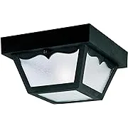 Westinghouse Lighting 6682200 Black Square One-Light Ceiling Porch Light