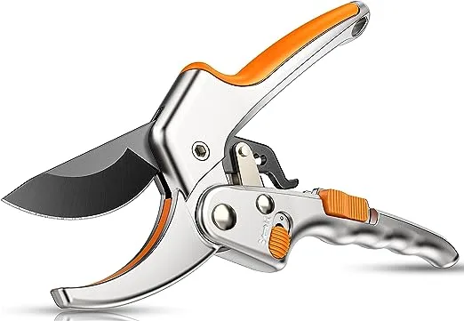 Pruning Shears, Kenossion Gardening Tools - Garden Shears with Ratchet Anvil, Professional Pruners for Gardening, Garden Clippers/Pruning Scissors with Stainless Steel Blades & Non-slip Handle