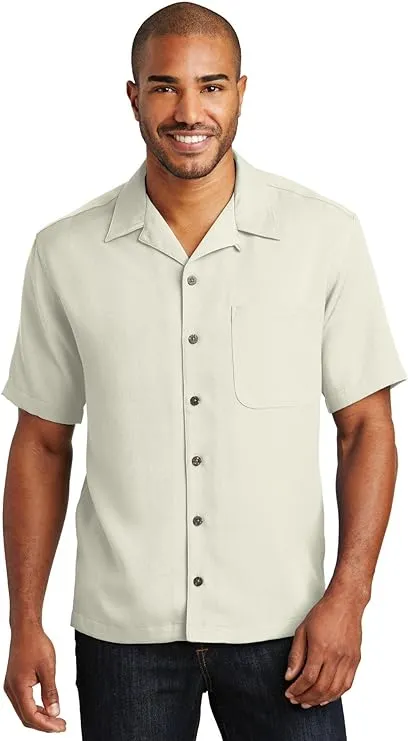 "Port Authority Men's Black Easy Care Camp Shirt"