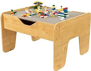 KidKraft 17506 2-in-1 Activity Table with Board, Gray/Natural