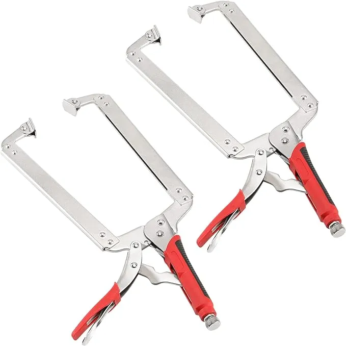 PINGEUI 2 Pcs 18 inch C Clamp Locking Pliers, Heavy Duty C Clamps with Swivel ...