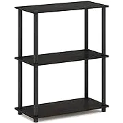 Furinno Turn-N-Tube Display Rack, 3-Tier Single, Black/Grey